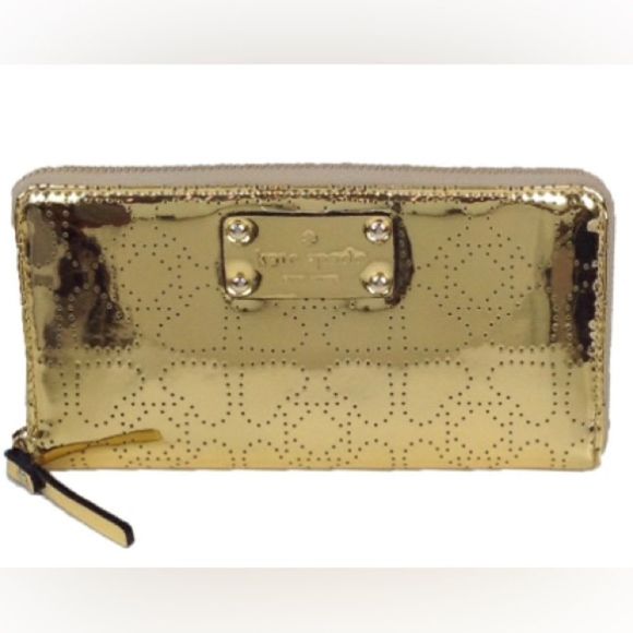 kate spade Bags Kate Spadegold Metallic Mirror Patent Metro Neda
